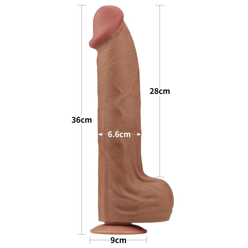 LOVETOY - DILDO DUAL DENSITY PIEL DESLIZANTE RETRACTIL 14