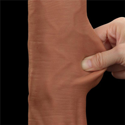 LOVETOY - DILDO DUAL DENSITY PIEL DESLIZANTE RETRACTIL 14