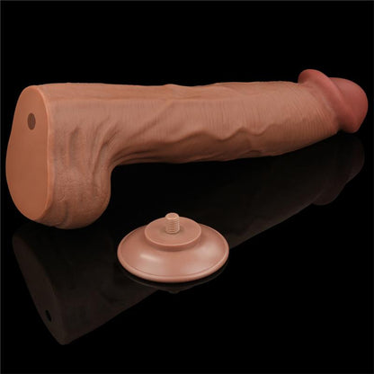 LOVETOY - DILDO DUAL DENSITY PIEL DESLIZANTE RETRACTIL 14