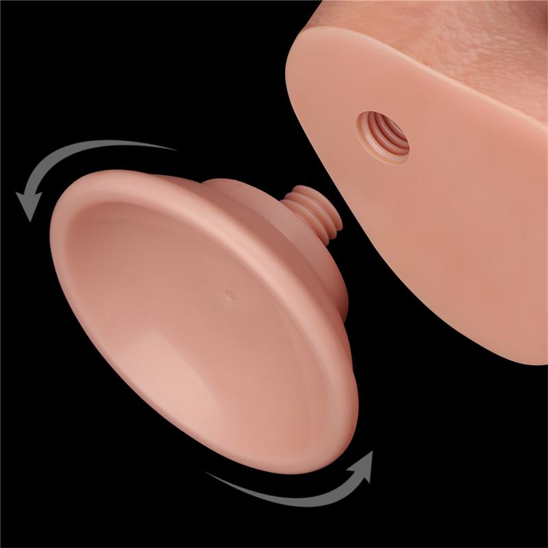 LOVETOY - DILDO DUAL DENSITY PIEL DESLIZANTE RETRACTIL 8.5