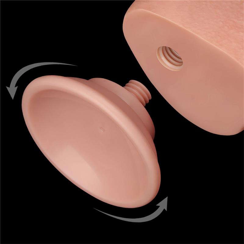 LOVETOY - DILDO DUAL DENSITY PIEL DESLIZANTE RETRACTIL 9.5