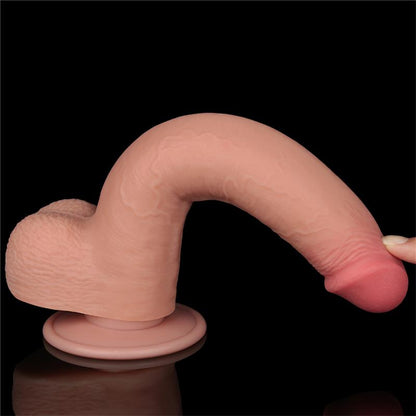 LOVETOY - DILDO DUAL DENSITY PIEL DESLIZANTE RETRACTIL 9