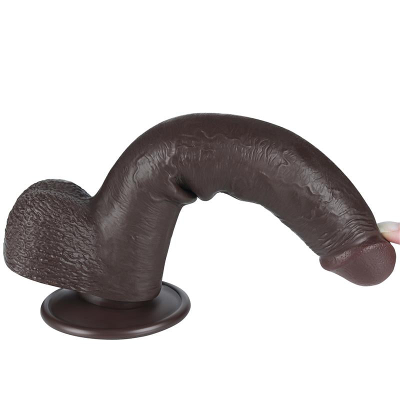 LOVETOY - DILDO DUAL DENSITY PIEL DESLIZANTE RETRACTIL 9