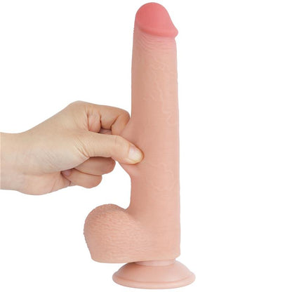 LOVETOY - DILDO DUAL DENSITY PIEL DESLIZANTE RETRACTIL 9