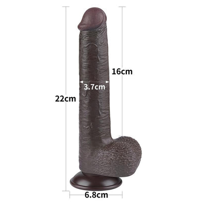 LOVETOY - DILDO DUAL DENSITY PIEL DESLIZANTE RETRACTIL 9
