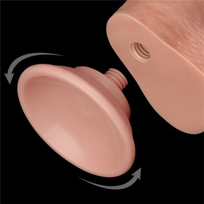 LOVETOY - DILDO DUAL DENSITY PIEL DESLIZANTE RETRACTIL 9