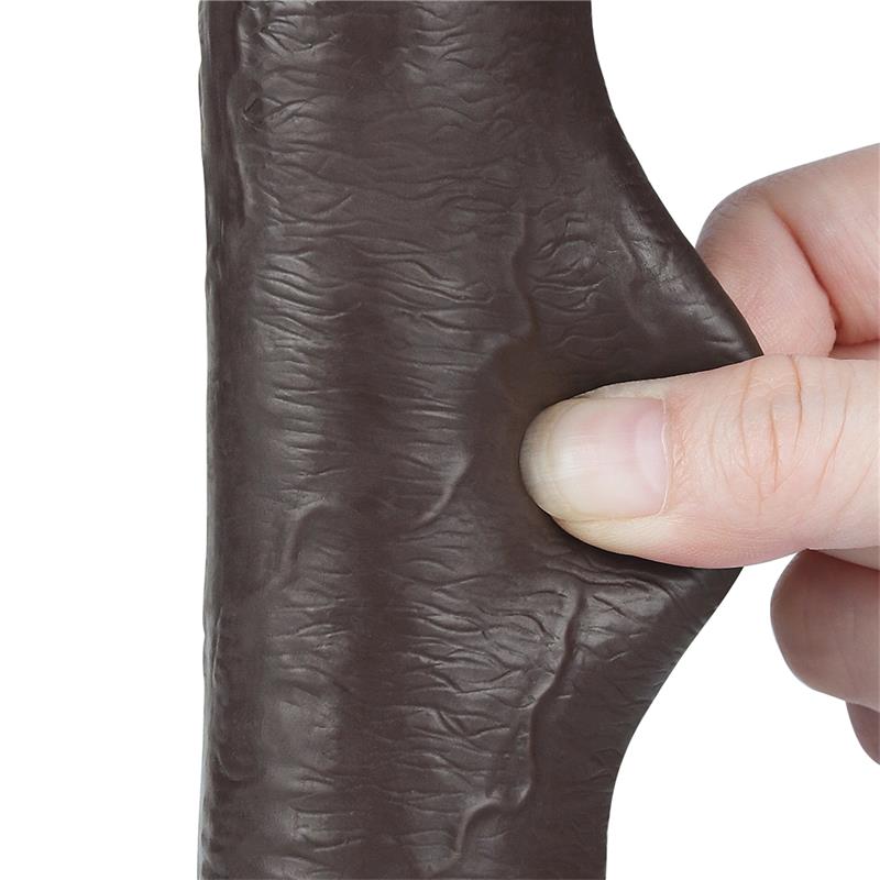 LOVETOY - DILDO DUAL DENSITY PIEL DESLIZANTE RETRACTIL 9
