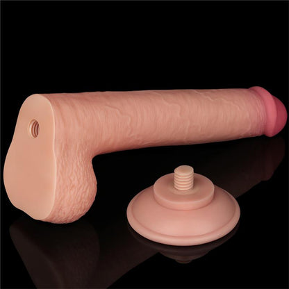 LOVETOY - DILDO DUAL DENSITY PIEL DESLIZANTE RETRACTIL 9