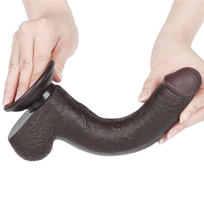 LOVETOY - DILDO DUAL DENSITY PIEL DESLIZANTE RETRACTIL 9