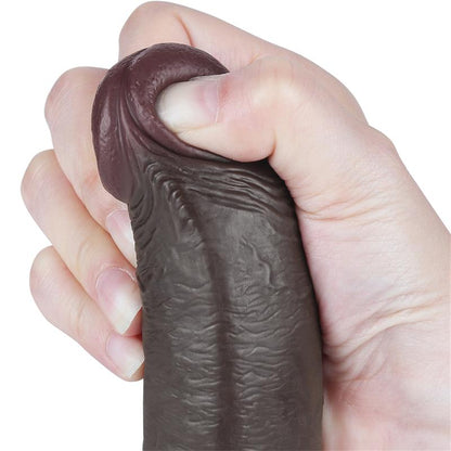 LOVETOY - DILDO DUAL DENSITY PIEL DESLIZANTE RETRACTIL 9