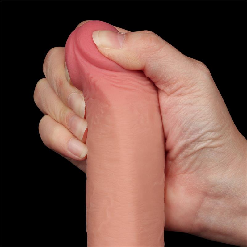 LOVETOY - DILDO DUAL DENSITY PIEL DESLIZANTE RETRACTIL 9