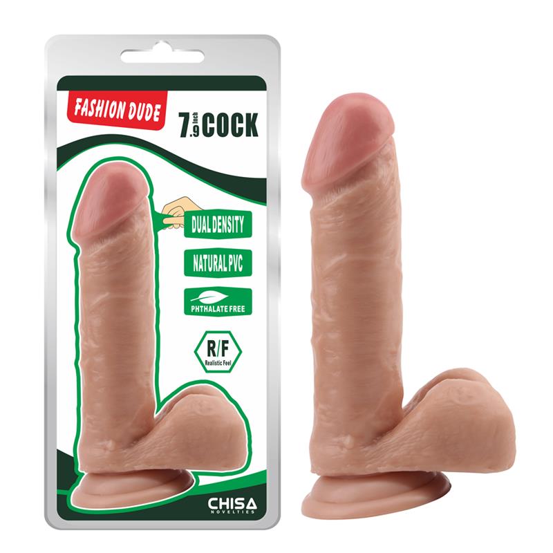 CHISA - DILDO DUAL DENSITY FASHION DUDE 20 CM COLOR NATURAL