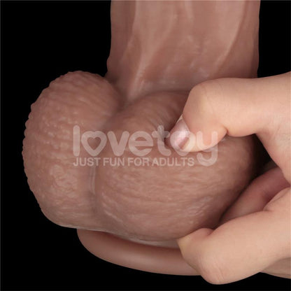 LOVETOY - DILDO DUAL LAYER ARTICULABLE XXL 14,5