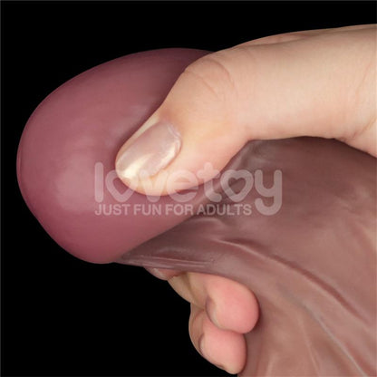 LOVETOY - DILDO DUAL LAYER ARTICULABLE XXL 14,5
