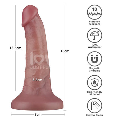 LOVETOY - DILDO DUAL LAYER CON VIBRACIÓN 6
