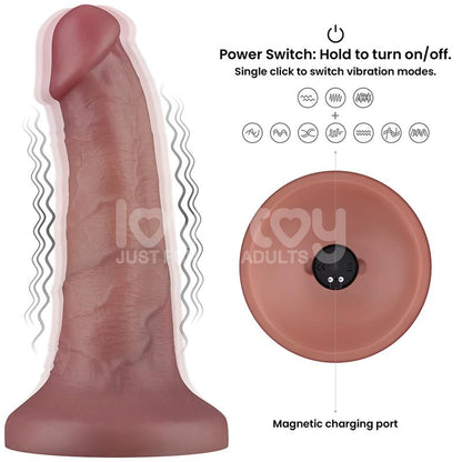 LOVETOY - DILDO DUAL LAYER CON VIBRACIÓN 6