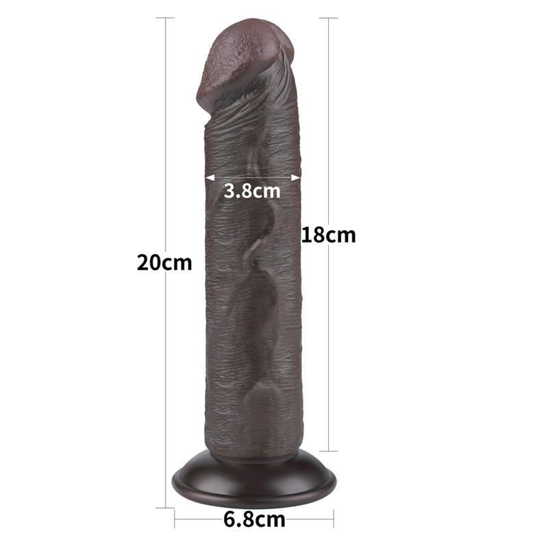 LOVETOY - DILDO DUAL LAYER PIEL DELIZANTE RETRACTIL 8