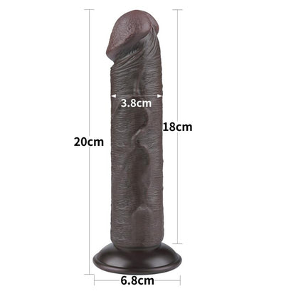 LOVETOY - DILDO DUAL LAYER PIEL DELIZANTE RETRACTIL 8