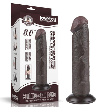 LOVETOY - DILDO DUAL LAYER PIEL DELIZANTE RETRACTIL 8