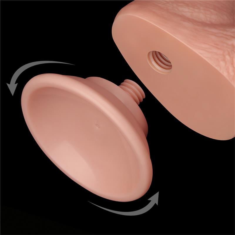 LOVETOY - DILDO DUAL LAYER PIEL DESLIZANTE RETRACTIL 7.5