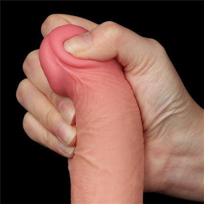 LOVETOY - DILDO DUAL LAYER PIEL DESLIZANTE RETRACTIL 7.5