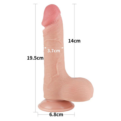 LOVETOY - DILDO DUAL LAYER PIEL DESLIZANTE RETRACTIL 7.5