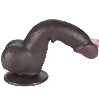 LOVETOY - DILDO DUAL LAYER PIEL DESLIZANTE RETRACTIL 7.5