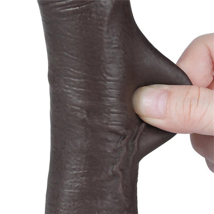 LOVETOY - DILDO DUAL LAYER PIEL DESLIZANTE RETRACTIL 7.5