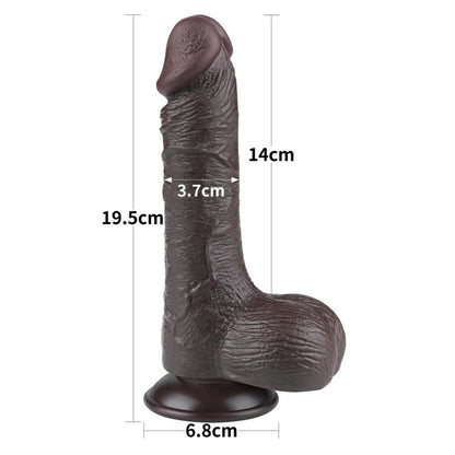 LOVETOY - DILDO DUAL LAYER PIEL DESLIZANTE RETRACTIL 7.5