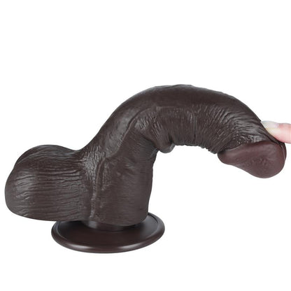 LOVETOY - DILDO DUAL LAYER PIEL DESLIZANTE RETRACTIL 7.5