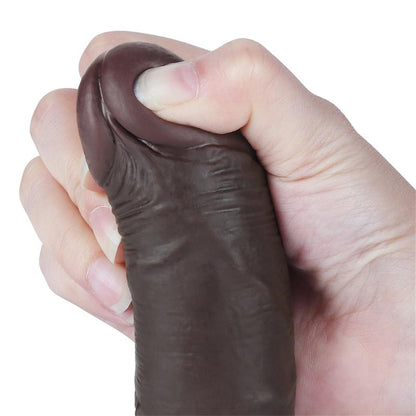 LOVETOY - DILDO DUAL LAYER PIEL DESLIZANTE RETRACTIL 7.5