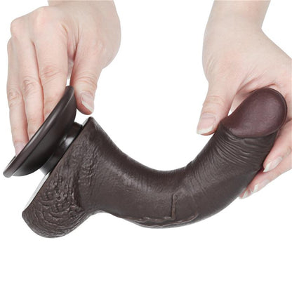LOVETOY - DILDO DUAL LAYER PIEL DESLIZANTE RETRACTIL 7.5