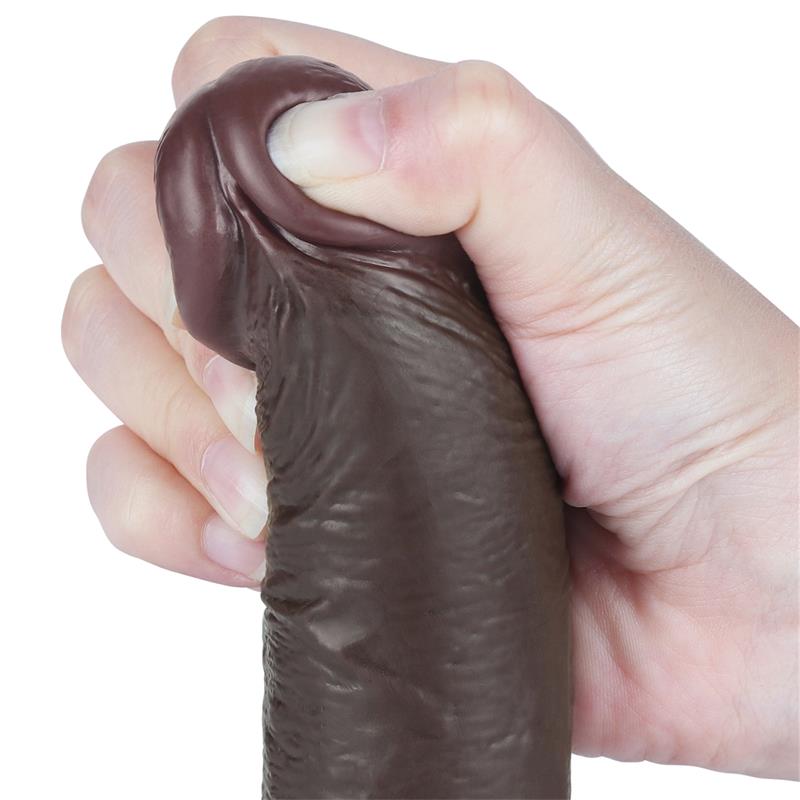 LOVETOY - DILDO DUAL LAYER PIEL DESLIZANTE RETRACTIL 7.5