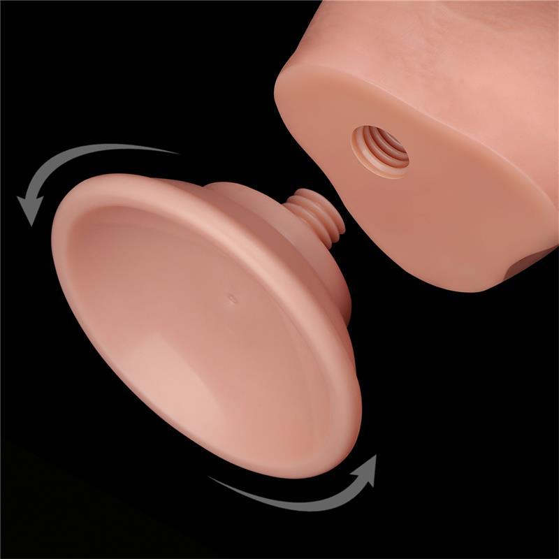 LOVETOY - DILDO DUAL LAYER PIEL DESLIZANTE RETRACTIL 7.5