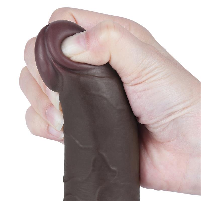 LOVETOY - DILDO DUAL LAYER PIEL DESLIZANTE RETRACTIL 7.5
