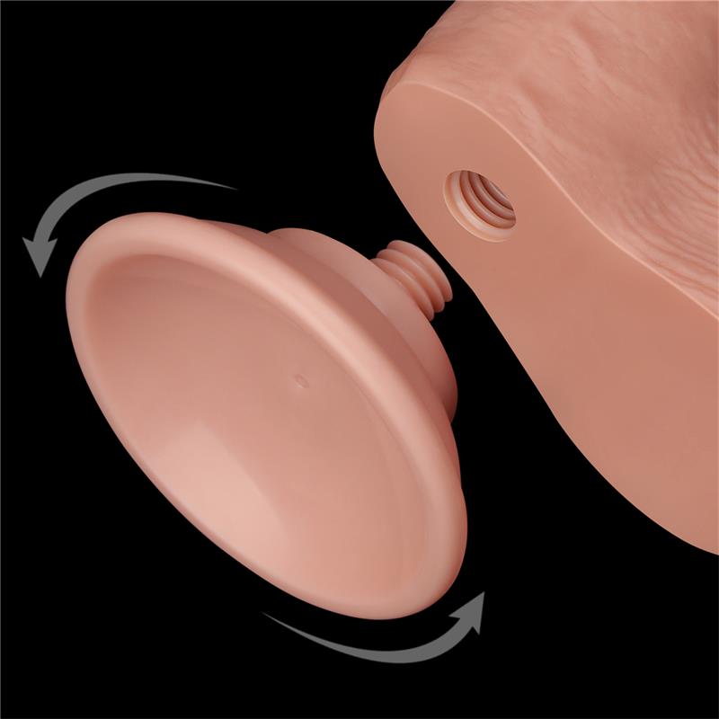 LOVETOY - DILDO DUAL LAYER PIEL DESLIZANTE RETRACTIL 7.5