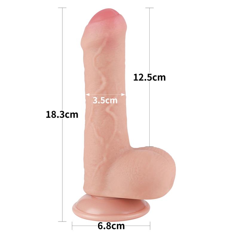LOVETOY - DILDO DUAL LAYER PIEL DESLIZANTE RETRACTIL 7