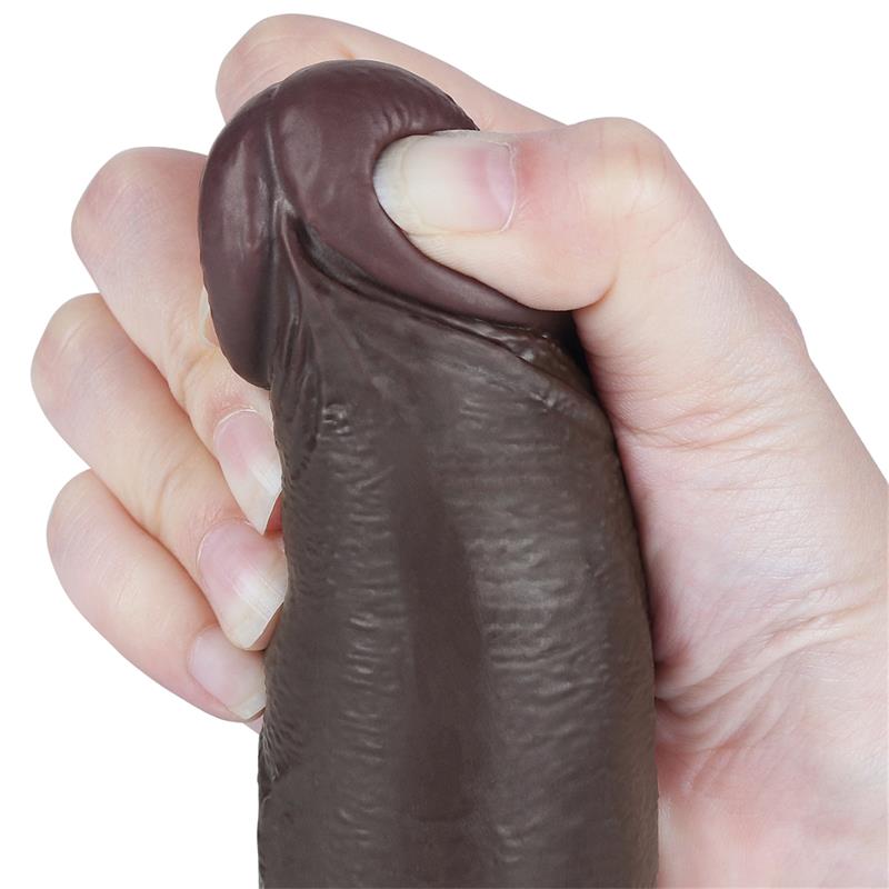 LOVETOY - DILDO DUAL LAYER PIEL DESLIZANTE RETRACTIL 8.5