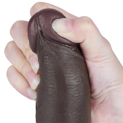 LOVETOY - DILDO DUAL LAYER PIEL DESLIZANTE RETRACTIL 8.5