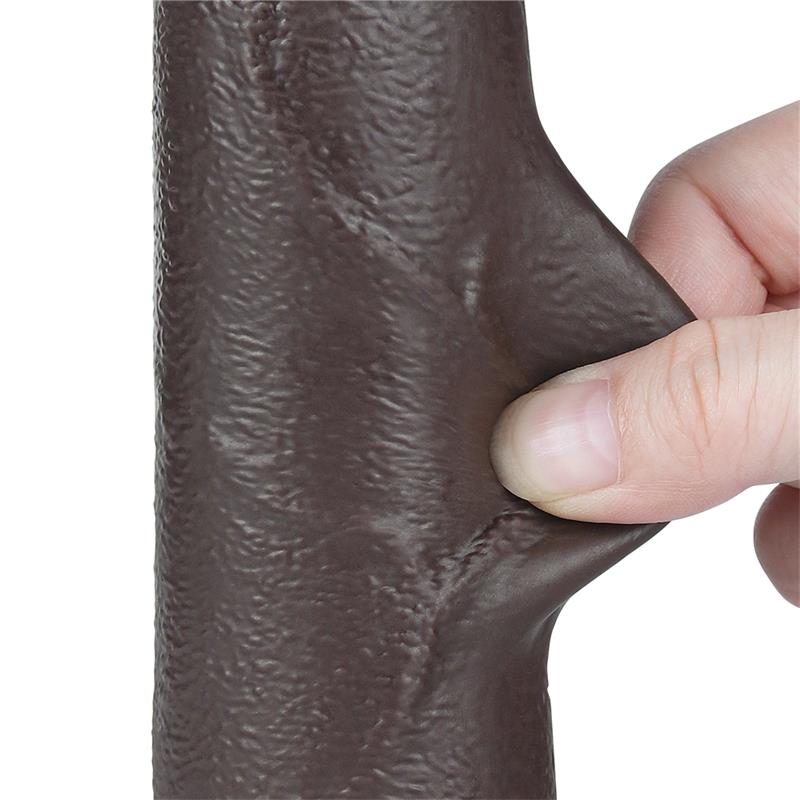 LOVETOY - DILDO DUAL LAYER PIEL DESLIZANTE RETRACTIL 8.5