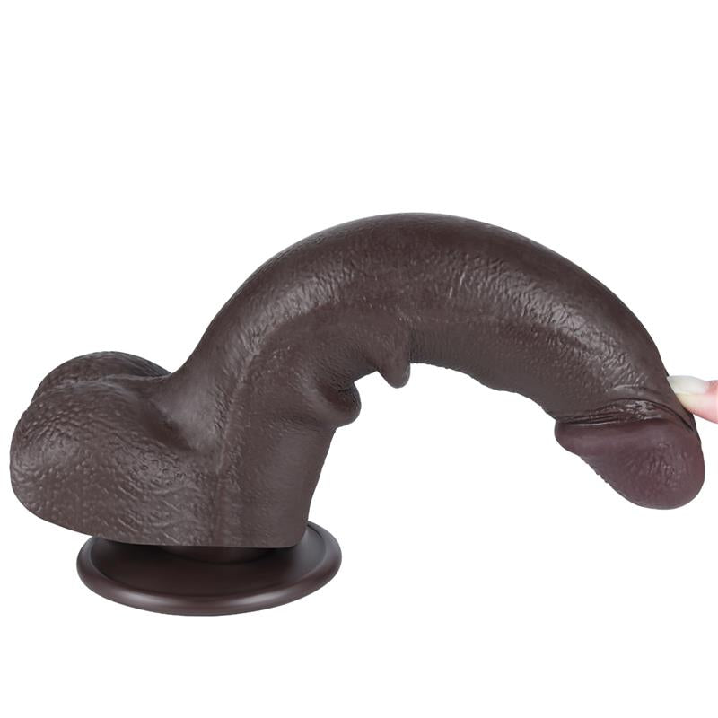 LOVETOY - DILDO DUAL LAYER PIEL DESLIZANTE RETRACTIL 8.5