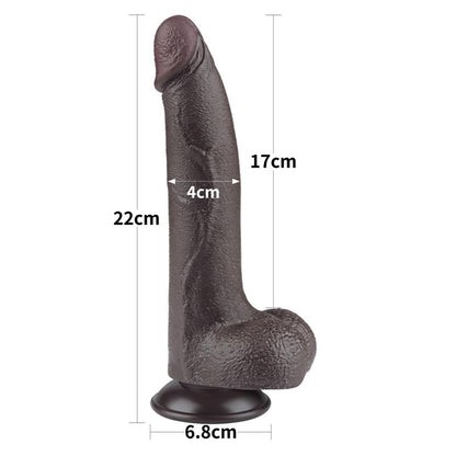 LOVETOY - DILDO DUAL LAYER PIEL DESLIZANTE RETRACTIL 8.5