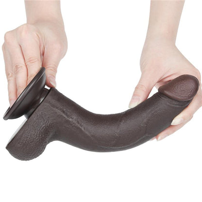 LOVETOY - DILDO DUAL LAYER PIEL DESLIZANTE RETRACTIL 8.5