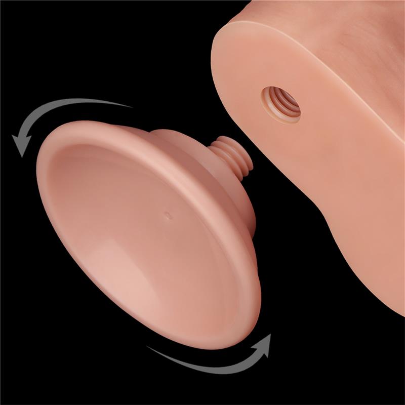 LOVETOY - DILDO DUAL LAYER PIEL DESLIZANTE RETRACTIL 8.5