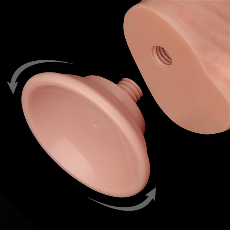 LOVETOY - DILDO DUAL LAYER PIEL DESLIZANTE RETRACTIL 8
