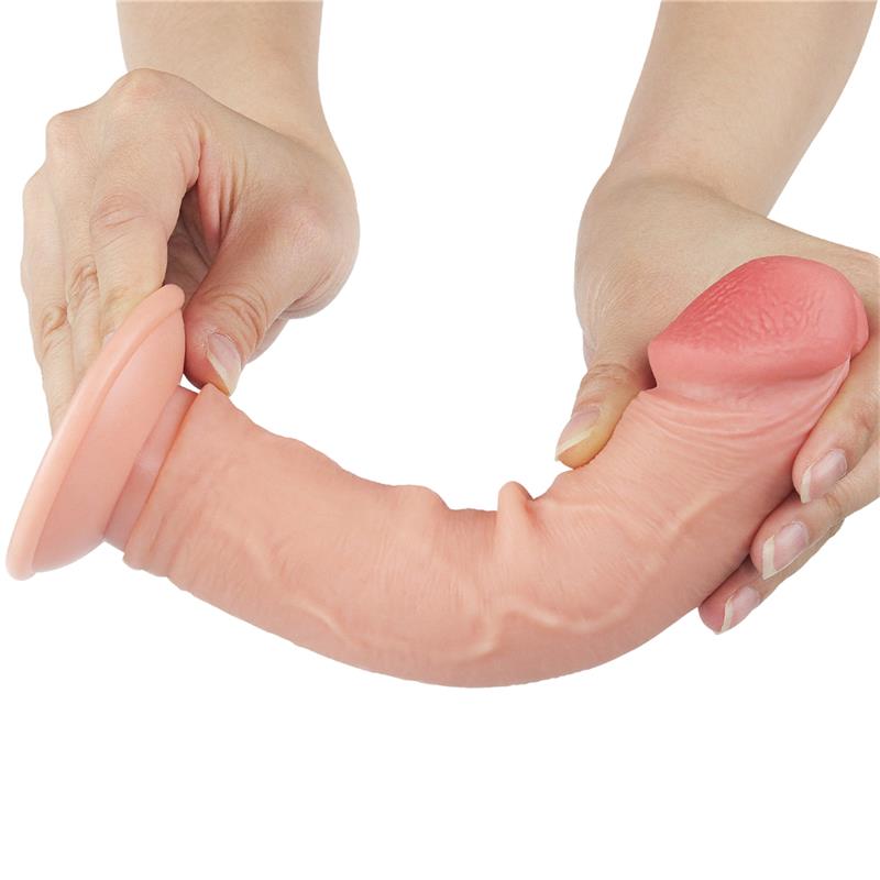 LOVETOY - DILDO DUAL LAYER PIEL DESLIZANTE RETRACTIL 8