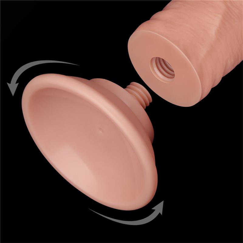 LOVETOY - DILDO DUAL LAYER PIEL DESLIZANTE RETRACTIL 8