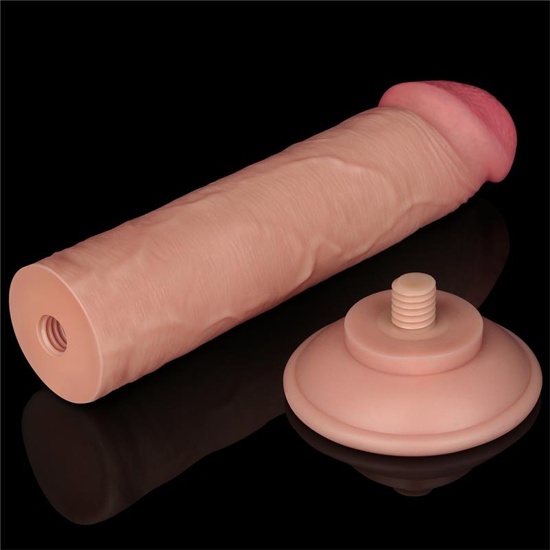 LOVETOY - DILDO DUAL LAYER PIEL DESLIZANTE RETRACTIL 8