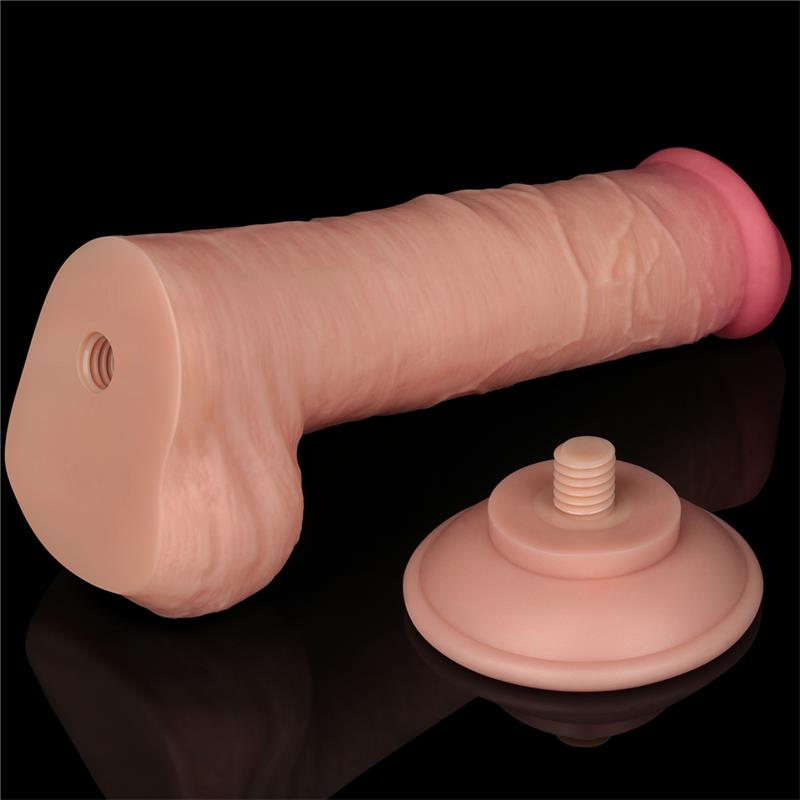 LOVETOY - DILDO DUAL LAYER PIEL DESLIZANTE RETRACTIL 8