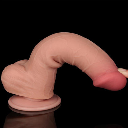 LOVETOY - DILDO DUAL LAYER PIEL DESLIZANTE RETRACTIL 8